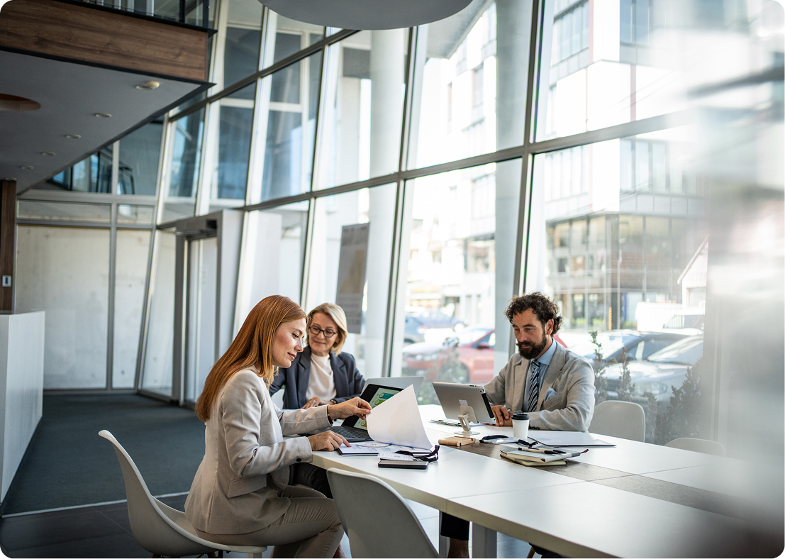 Business meeting in modern office